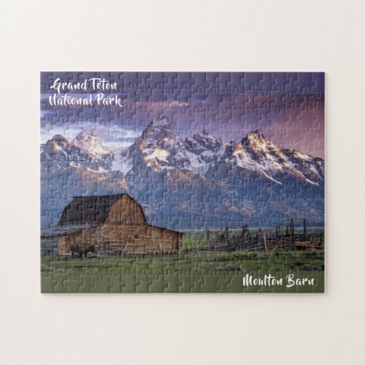 Grand Teton Nationalpark Moulton Barn Foto Puzzle (Horizontal)