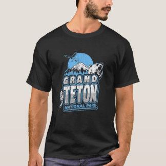 Grand Teton Nationalpark Mountain Bear Wald Tre T-Shirt