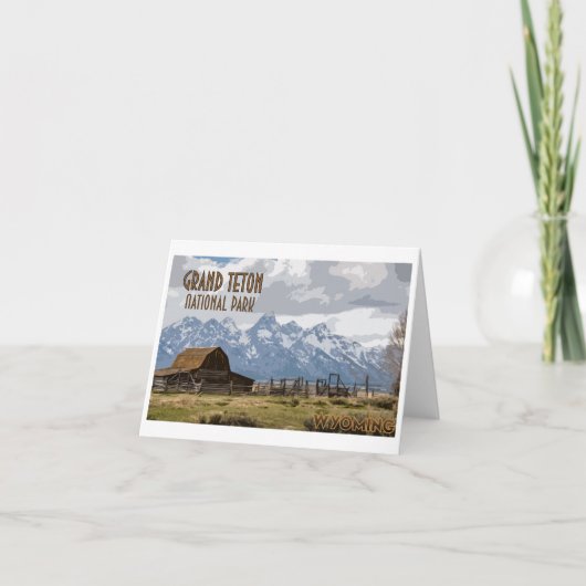 Grand Teton Nationalpark Note Card Dankeskarte (Vorderseite)