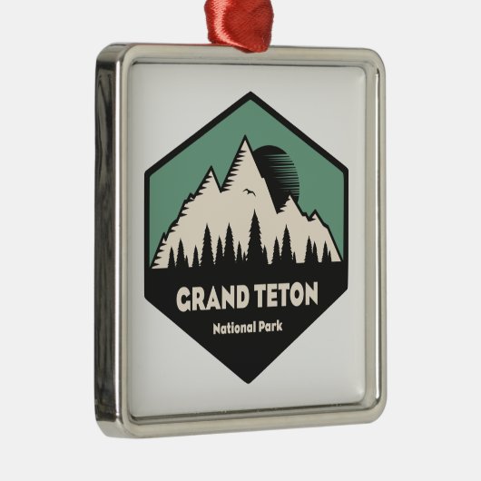 Grand Teton Nationalpark Ornament Aus Metall (Rechts)