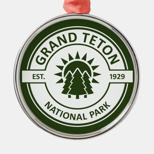 Grand Teton Nationalpark Ornament Aus Metall (Vorne)