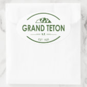 Grand Teton Nationalpark Ovaler Aufkleber (Tasche)