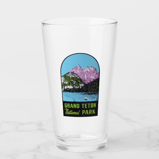 Grand Teton Nationalpark - Pint Glass Glas (Vorderseite)