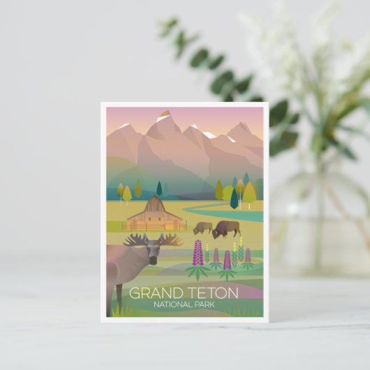 Grand Teton Nationalpark Postcard Postkarte (Stehend Vorderseite)
