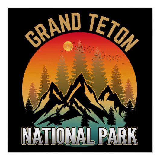 Grand Teton Nationalpark Poster (Vorderseite)