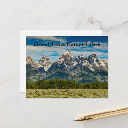 Grand Teton Nationalpark Postkarte (Vorderseite/Rückseite Beispiel)