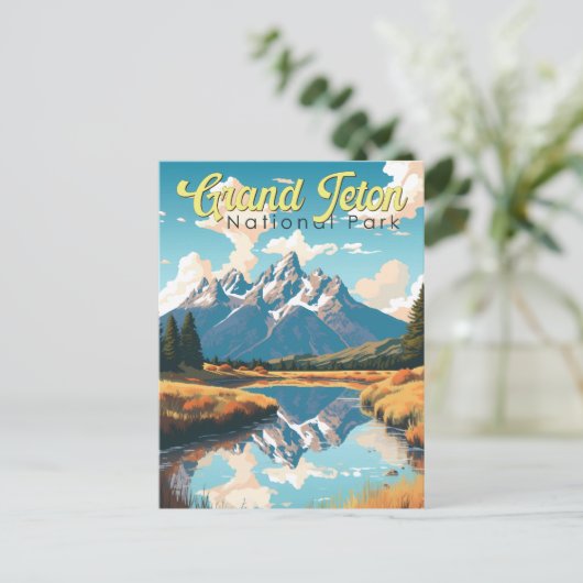 Grand Teton Nationalpark Postkarte (Stehend Vorderseite)