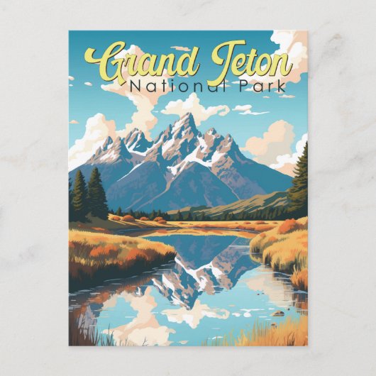 Grand Teton Nationalpark Postkarte (Vorderseite)