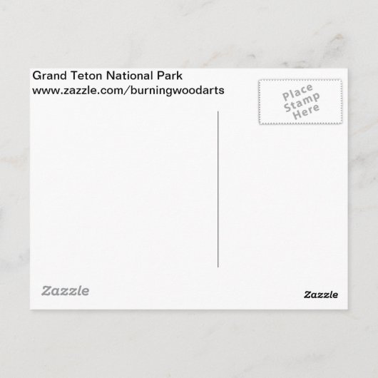 Grand Teton Nationalpark Postkarte (Rückseite)