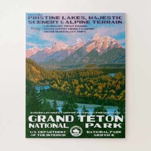 Grand Teton Nationalpark Puzzle (Vertikal)