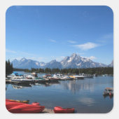 Grand Teton Nationalpark Quadratischer Aufkleber (Vorderseite)