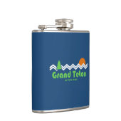 Grand Teton Nationalpark Retro Flachmann (Rechts)