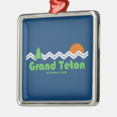 Grand Teton Nationalpark Retro Ornament Aus Metall (Links)