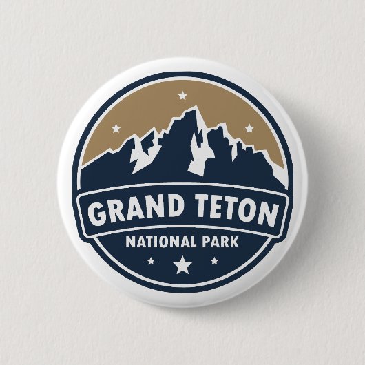 Grand Teton Nationalpark Runde Emblem Button (Vorderseite)