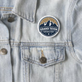 Grand Teton Nationalpark Runde Emblem Button (Beispiel)