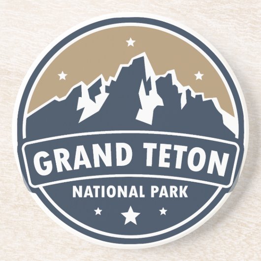 Grand Teton Nationalpark Runde Emblem Getränkeuntersetzer (Vorne)