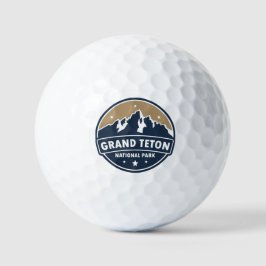 Grand Teton Nationalpark Runde Emblem Golfball