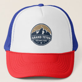 Grand Teton Nationalpark Runde Emblem Truckerkappe