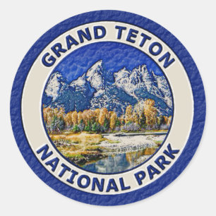 Grand Teton Nationalpark Runder Aufkleber