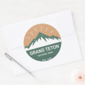 Grand Teton Nationalpark Runder Aufkleber (Umschlag)
