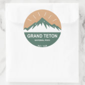 Grand Teton Nationalpark Runder Aufkleber (Tasche)