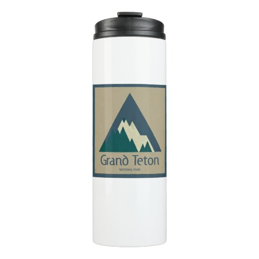 Grand Teton Nationalpark Rustic Thermosbecher (Vorderseite)