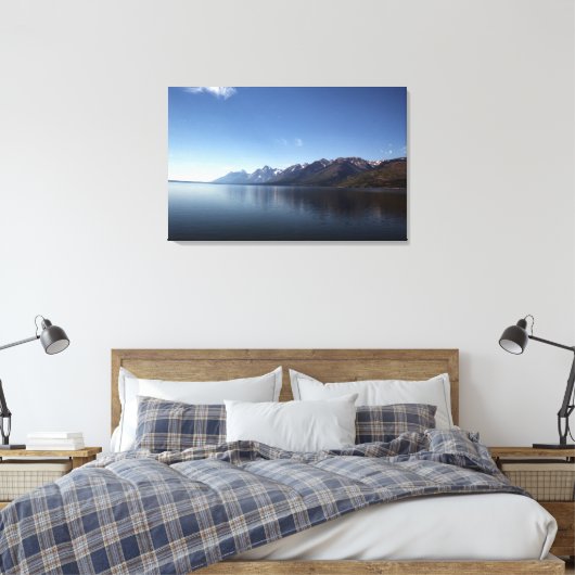 Grand Teton Nationalpark, See, Berg und Himmel. Leinwanddruck (Insitu (Schlafzimmer))