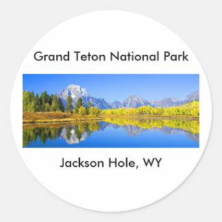 Grand Teton Nationalpark Serie 1 Runder Aufkleber