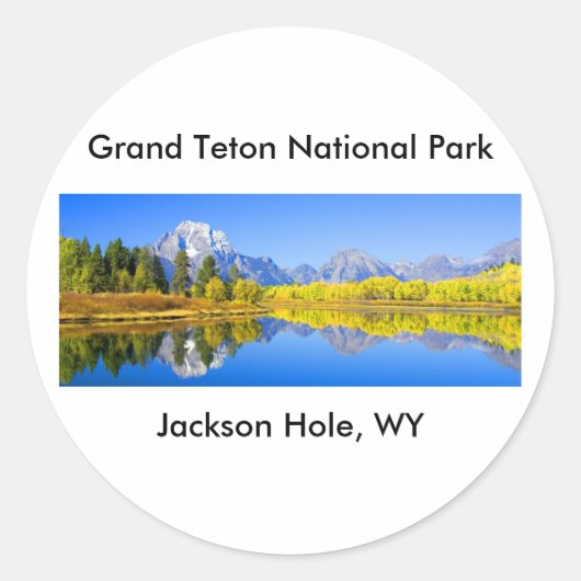 Grand Teton Nationalpark Serie 1 Runder Aufkleber (Vorderseite)