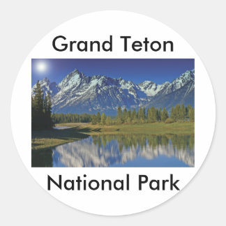 Grand Teton Nationalpark Serie 4 Runder Aufkleber