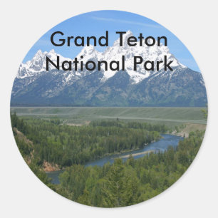 Grand Teton Nationalpark Serie 8 Runder Aufkleber