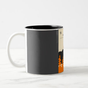 Grand Teton Nationalpark Vintag Einzigartiges Reis Zweifarbige Tasse