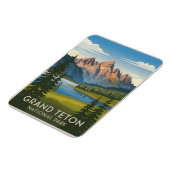 Grand Teton Nationalpark Vintag Magnet (Linke Seite)