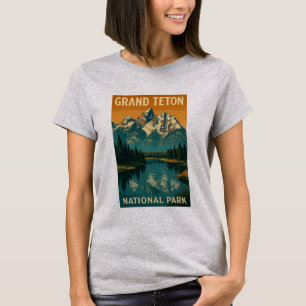 Grand Teton Nationalpark Vintage-Abzeichen T-Shirt