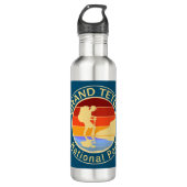 Grand Teton Nationalpark Wandern Edelstahlflasche (Vorderseite)
