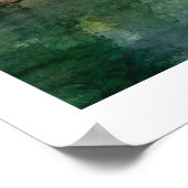 Grand Teton Nationalpark Wasserfarben Malerei Poster (Ecke)