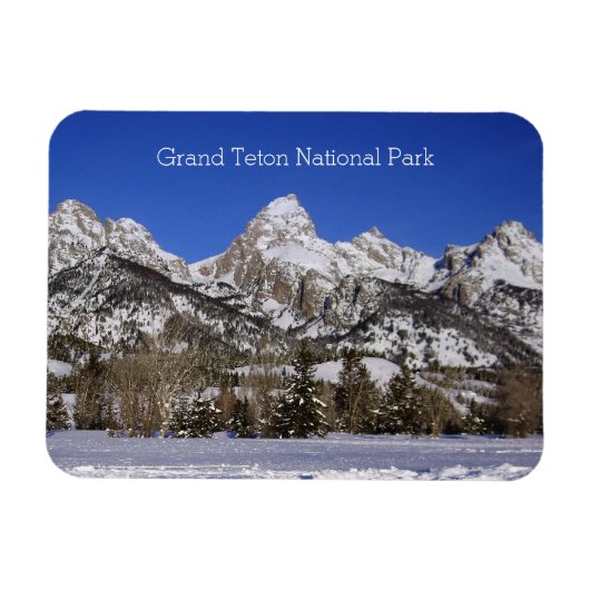 Grand Teton Nationalpark Winter flexibel Magnet (Horizontal)