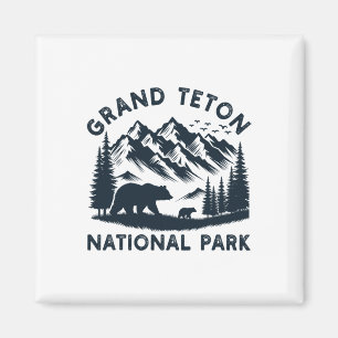 Grand Teton Nationalpark Wyoming Bär Wandern Berg Magnet