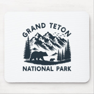 Grand Teton Nationalpark Wyoming Bär Wandern Berg Mousepad
