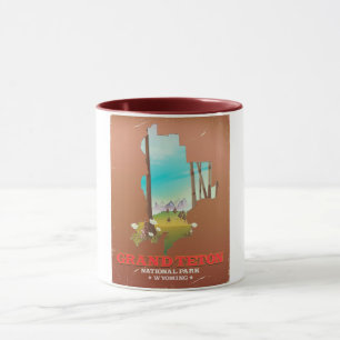 Grand Teton Nationalpark Wyoming Karte Tasse