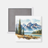 Grand Teton Nationalpark Wyoming Magnet (Vorderseite/Rückseite)