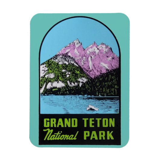 Grand Teton Nationalpark, Wyoming Magnet (Vertikal)