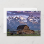 Grand Teton Nationalpark Wyoming Mountains Barn Postkarte (Vorne/Hinten)