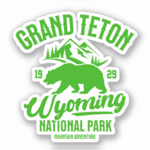 Grand Teton Nationalpark Wyoming Outdoor Natur Aufkleber
