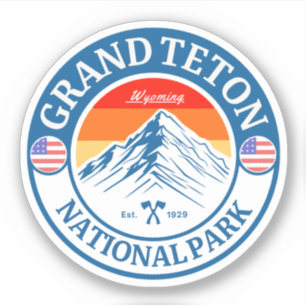 Grand Teton Nationalpark Wyoming Outdoor Natur Aufkleber