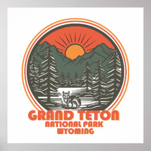 Grand-Teton-Nationalpark Wyoming Poster