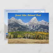 Grand Teton Nationalpark, Wyoming Postkarte (Vorne/Hinten)