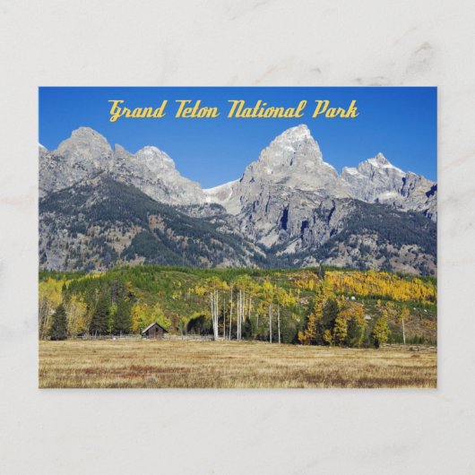Grand Teton Nationalpark, Wyoming Postkarte (Vorderseite)