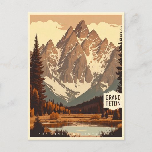 Grand Teton Nationalpark Wyoming Postkarte (Vorderseite)