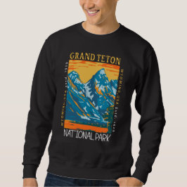 Grand Teton Nationalpark Wyoming Retro erschüttert Sweatshirt